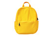 © tai - A small, bright yellow backpack with a front pocket and zipper closure, suitable for daily commuting and school use.