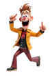 © coki - Excited cartoon character in dynamic pose.
