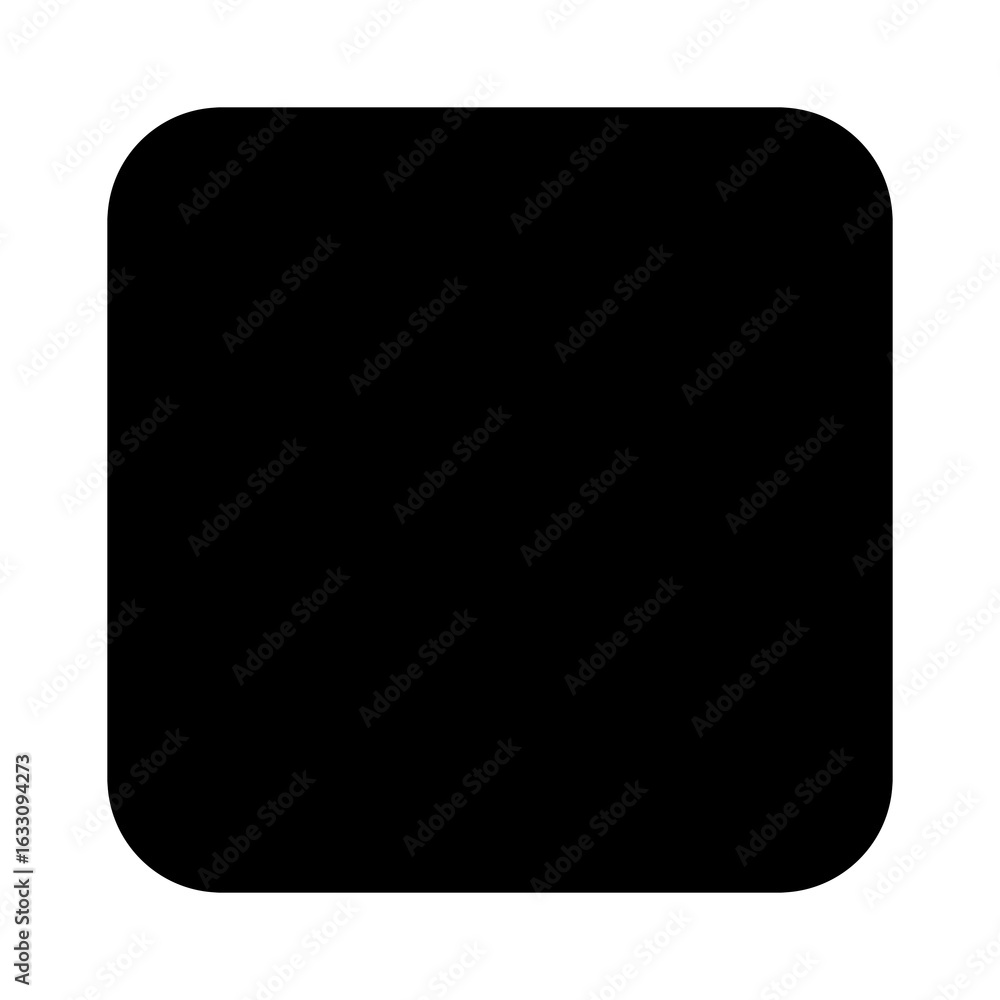 PNG Simple black rounded square icon on transparent background Stock ...