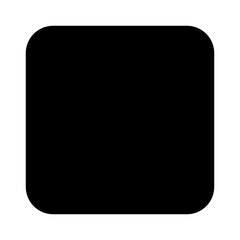 PNG Simple black rounded square icon on transparent background