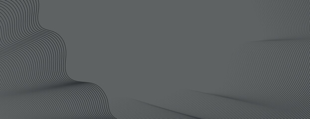 Wall Mural - gray background with wavy line patterns. the background is smooth and modern, featuring a gray color