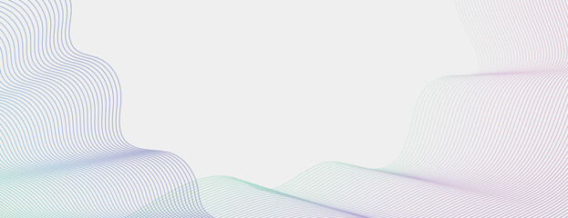 Wall Mural - abstract background with wavy lines on a white background. subtle gradient with white and pastel col
