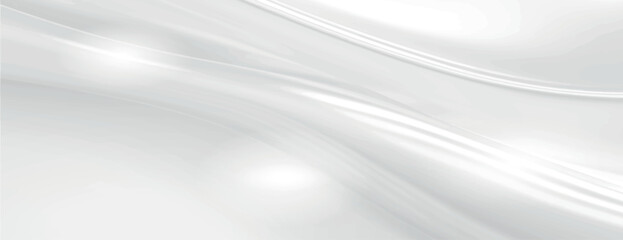 Wall Mural - smooth white background with flowing lines. the white background has a silky texture, creating a sof