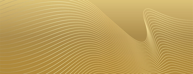 Wall Mural - gold background with wavy lines, creating a smooth, elegant texture. the background is gold, featuri