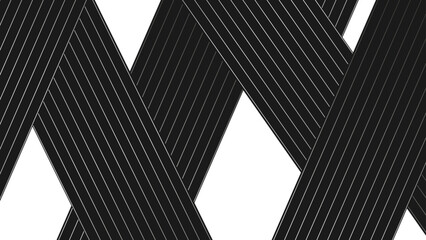 Wall Mural - abstract linear background with overlapping diagonal and horizontal lines. abstract black background