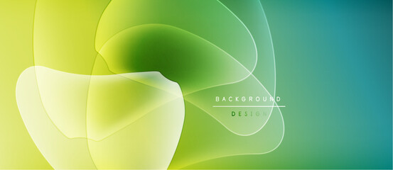 Wall Mural - abstract fluid shapes blend, creating vibrant greenyellow gradient. modern design element for backgr