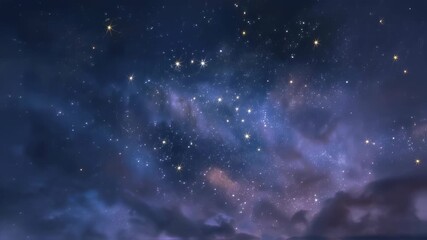 Wall Mural - vast deep space view with countless shining stars in the night sky, bright constellation star field,