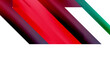 © antishock - Abstract design features vibrant red, purple, green gradients. Diagonal lines create dynamic composition on white background. Modern aesthetic.