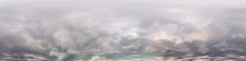 Wall Mural - dark moody rain clouds in dramatic overcast sky. seamless 360 hdr spherical panorama. full zenith or