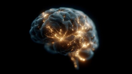 Wall Mural - intelligence brain network visualization