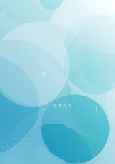 Wall Mural - a modern abstract background with smooth, overlapping circles in various shades of blue and white.