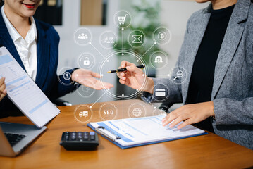 co working process, team working.coding software developer work with ar new design dashboard compute