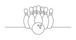 © Gandalf - Simple outline of bowling pins and ball design