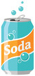 © UmmeFarhatunnesa - Vector illustration of a colorful soda can with sparkling bubbles and a modern design, perfect for beverage, drink, and refreshment themes