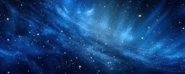 Wall Mural - Beautiful starry night sky filled with glowing stars and cosmic sparkles