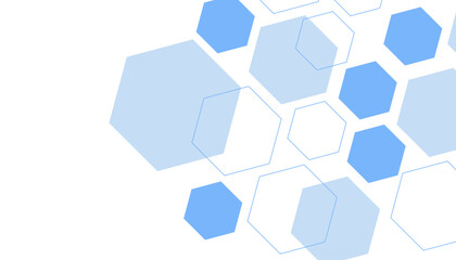 Wall Mural - abstract blue hexagon shape for frame illustration design