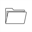 © monasa - Open folder icon with layered pages document file