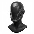 © Wiravan - Futuristic Black Robot Helmet on a Bust Display for Sci-Fi Designs