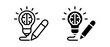 © Purple Iconix - Creative Planning multiple icon set of two.line and glyph vector illustration