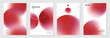 © TWINS DESIGN STUDIO - Modern gradient poster on white background vector set. Cover template with red bubble different. Modern Design for wall art, flyers, brochures, covers and web banners.