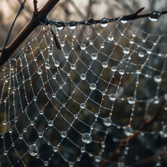 spider web on the window