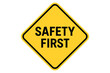 © Fabian - Safety First Sign Illustration with Transparent Background, Vector and PNG Format, Workplace Safety Symbol for Industrial, Construction, and Hazard Prevention Awareness