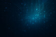 © Husen - Abstract digital circuitry glowing with vibrant teal nodes and pathways, forming a complex network pattern on a dark background.