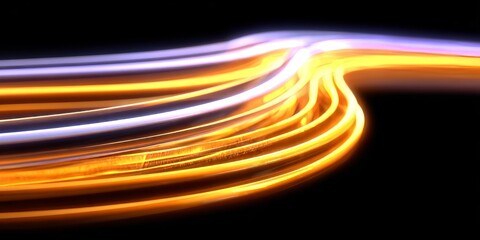 Canvas Print - abstract energy trails radiating motion with colorful light streaks on a dark background canvas