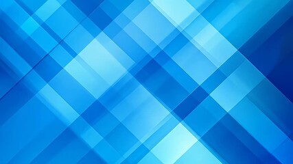 Wall Mural - Blue and white diagonal geometric pattern with overlapping rectangles and blurred edges