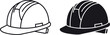 © Your Vectors - Hard hat icons safety helmet line art silhouette