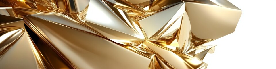 Canvas Print - elegant golden surface texture design with shiny metallic background and abstract wave patterns
