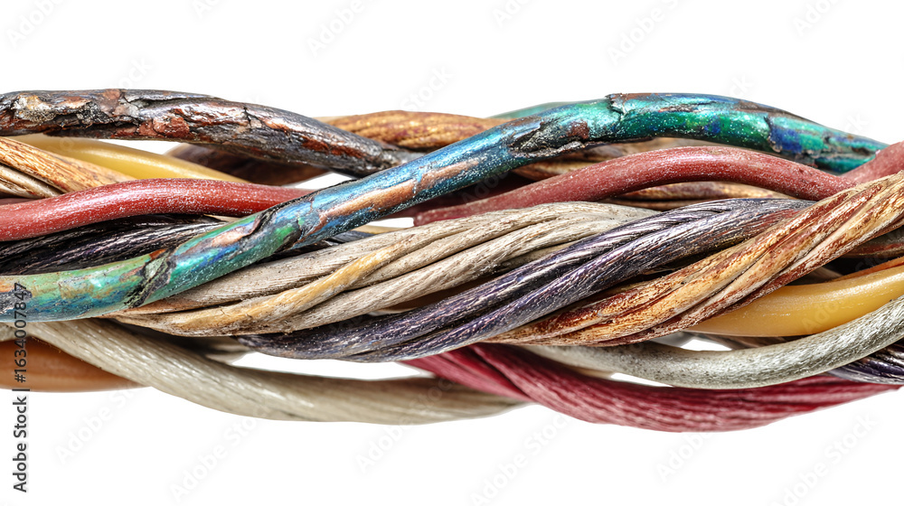 Colorful Twisted Wires Close Up Texture Background Stock Photo | Adobe ...