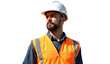 © Sojib - portrait of a construction worker in transparent white png background