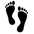 © mrvect02 - A Pair of Feet in Black Silhouette Against White Background