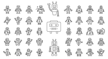 Diverse Robot vector icon