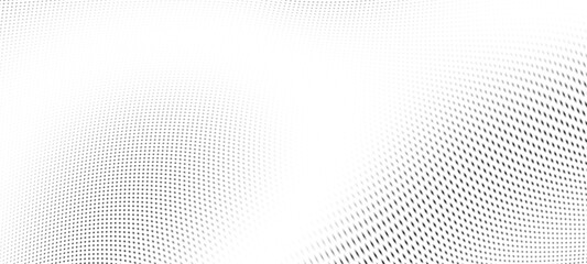Sticker - abstract digital wave of particles. futuristic point wave. technology background
