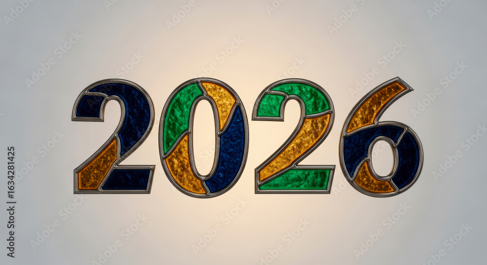 2026 Numbers In A Stained Glass Style Symbolizing A New Year Of Hope 1000 F 1634281425 