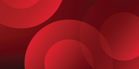 Wall Mural - Abstract red background with circles.  Applicable for gift card, Poster on wall poster template, EPS 10