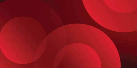 Wall Mural - Abstract red background with circles.  Applicable for gift card, Poster on wall poster template, EPS 10