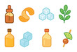 © Степан Озарчук - Craft Cocktail Icons. Flat vector mini-illustrations Craft cocktail ingredients in colors children's