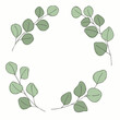 © Hernita - Eucalyptus branches form a delicate circular frame, perfect for adding a touch of natural elegance to invitations, cards, or branding projects.