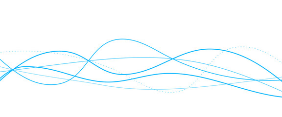 Wall Mural - vector creative idea of modern wave thin curved lines graphic design