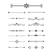© Borsha - Set of Vintage decorative lines. text dividers. Line border. Lines separators, Borders, Vintage dividers, Underline elements. Divider set vector. Vector illustration.Line dividers.