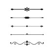 © Borsha - Set of Vintage decorative lines. text dividers. Line border. Lines separators, Borders, Vintage dividers, Underline elements. Divider set vector. Vector illustration.Line dividers.