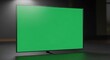 © RENA - Green Screen Television on Display in Modern Room