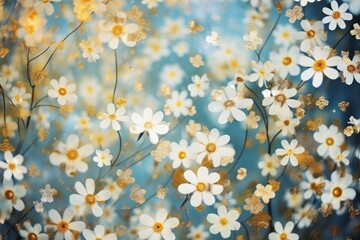 Wall Mural - flower pattern bokeh effect background backgrounds outdoors blossom.
