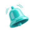 © Rajibmro - 3d illustration of turquoise bell ringing, isolated on transparent background