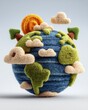 © Jordi El Nino - A Fuzzy Earth Globe with Fluffy Clouds and Sun