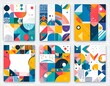 © Tahu - Geometric poster designs in vibrant colors