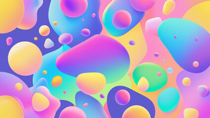 Wall Mural - Vibrant Abstract Background with Colorful Liquid Blobs
